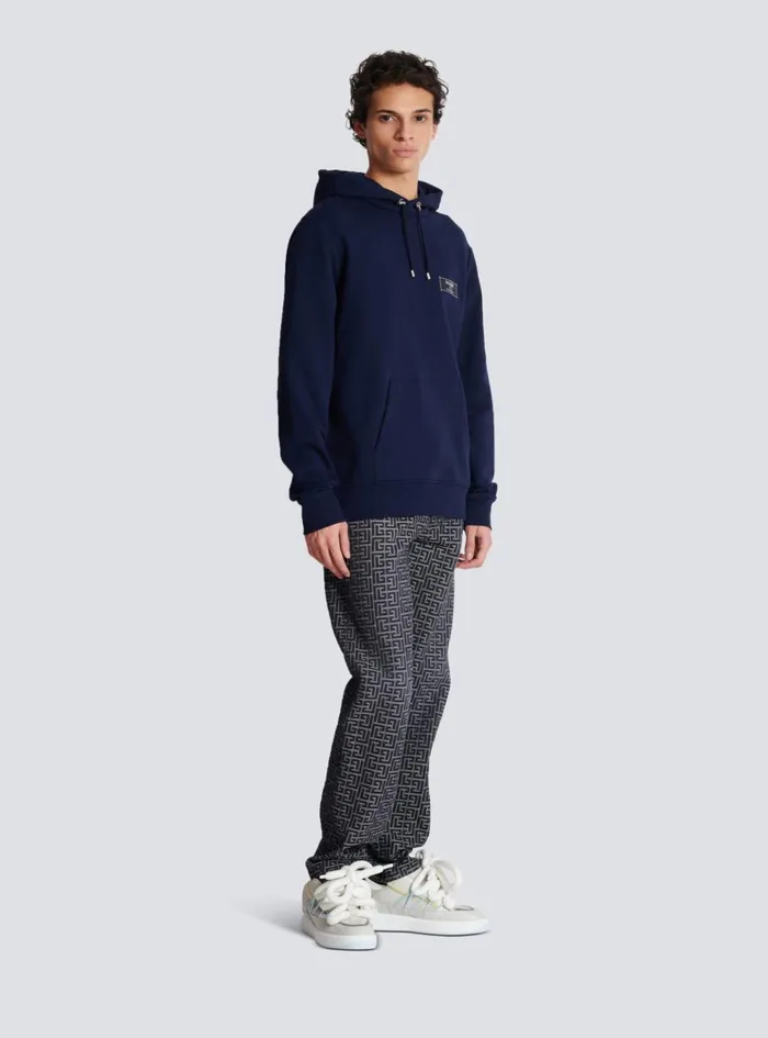 Pierre Hoodie Navy Men Balmain Sweatshirts