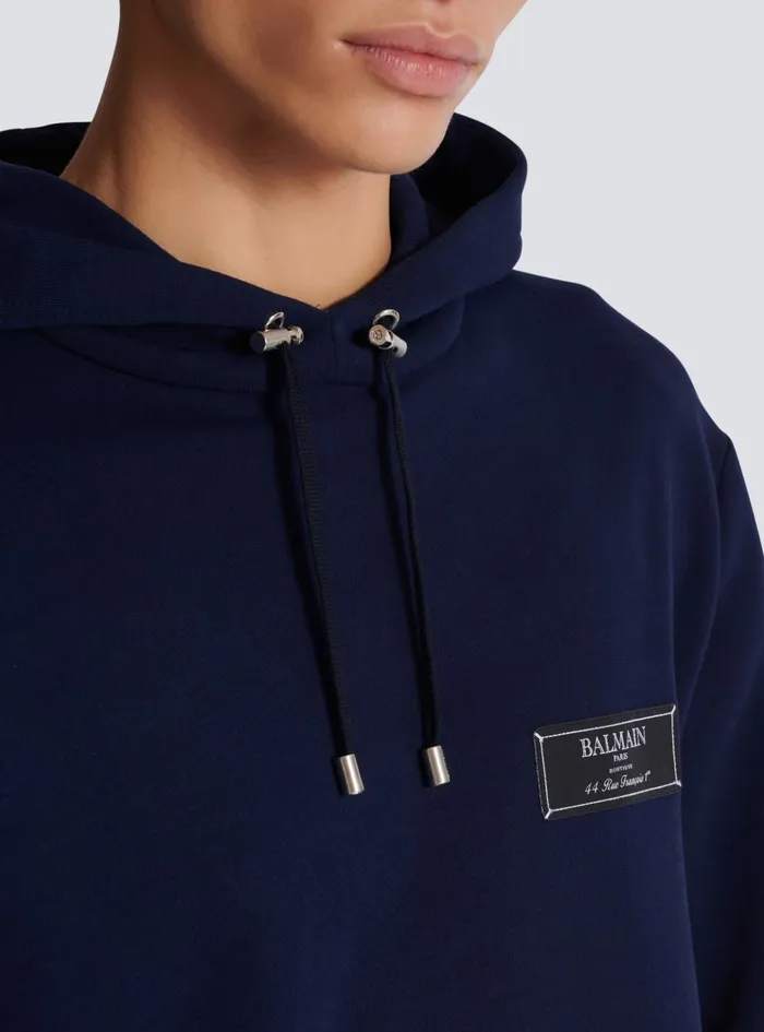 Pierre Hoodie Navy Men Balmain Sweatshirts