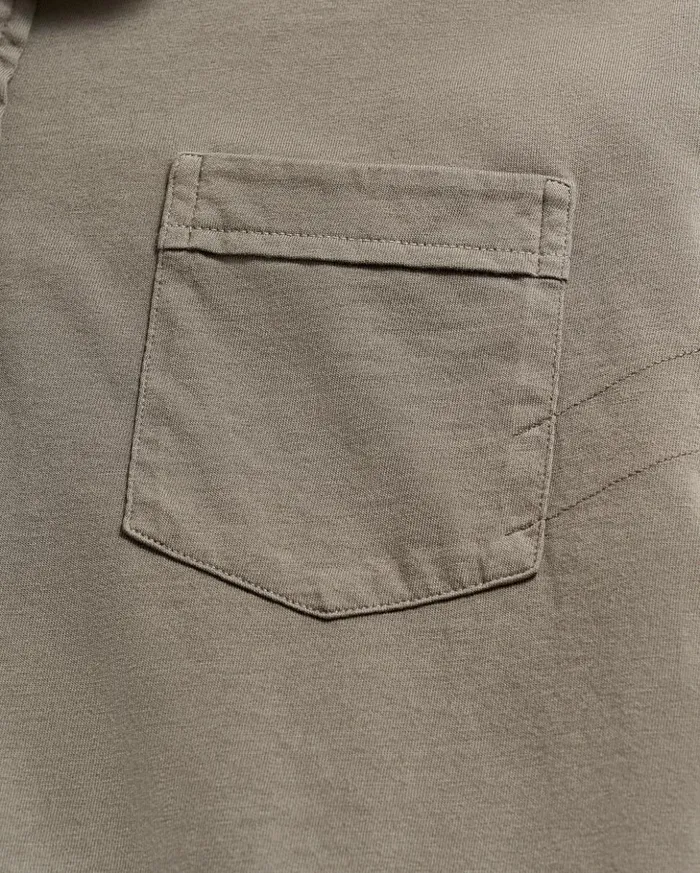 Polos Tees and Henleys Men Billy Reid Pensacola Polo Washed Grey