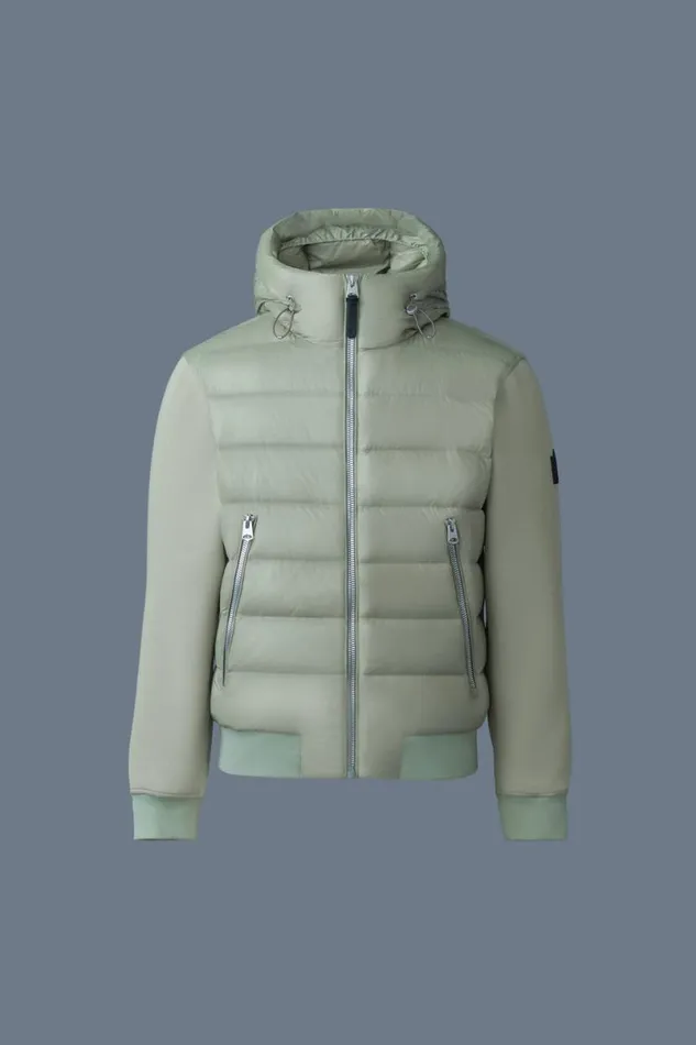 Puffer Men Mackage FRANKR Hybrid Jacket With Hood Black