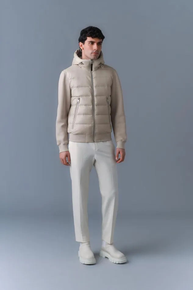 Puffer Men Mackage FRANKR Hybrid Jacket With Hood Black