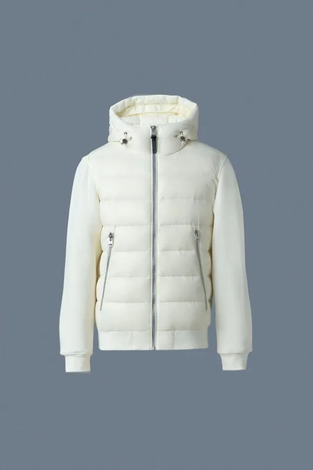 Puffer Men Mackage FRANKR Hybrid Jacket With Hood Black