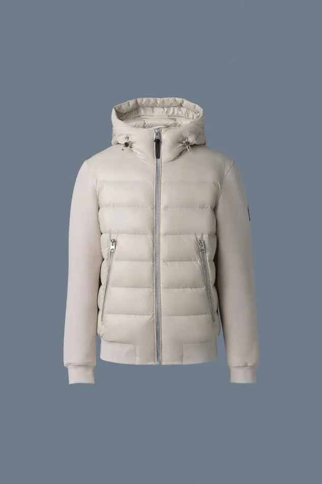 Puffer Men Mackage FRANKR Hybrid Jacket With Hood Black
