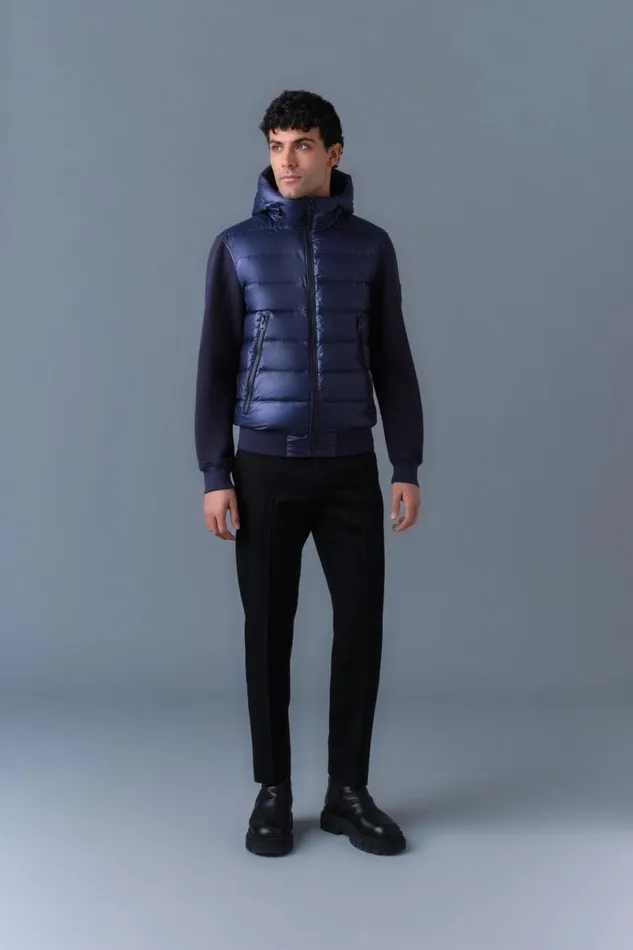 Puffer Men Mackage FRANKR Hybrid Jacket With Hood Black