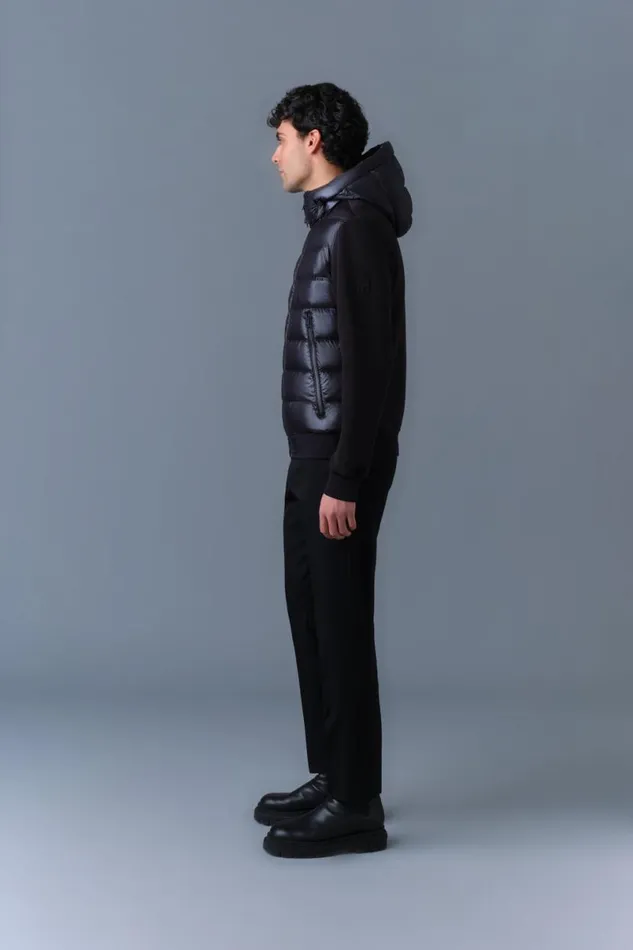 Puffer Men Mackage FRANKR Hybrid Jacket With Hood Black