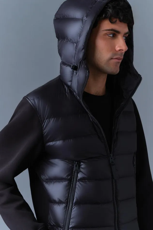 Puffer Men Mackage FRANKR Hybrid Jacket With Hood Black