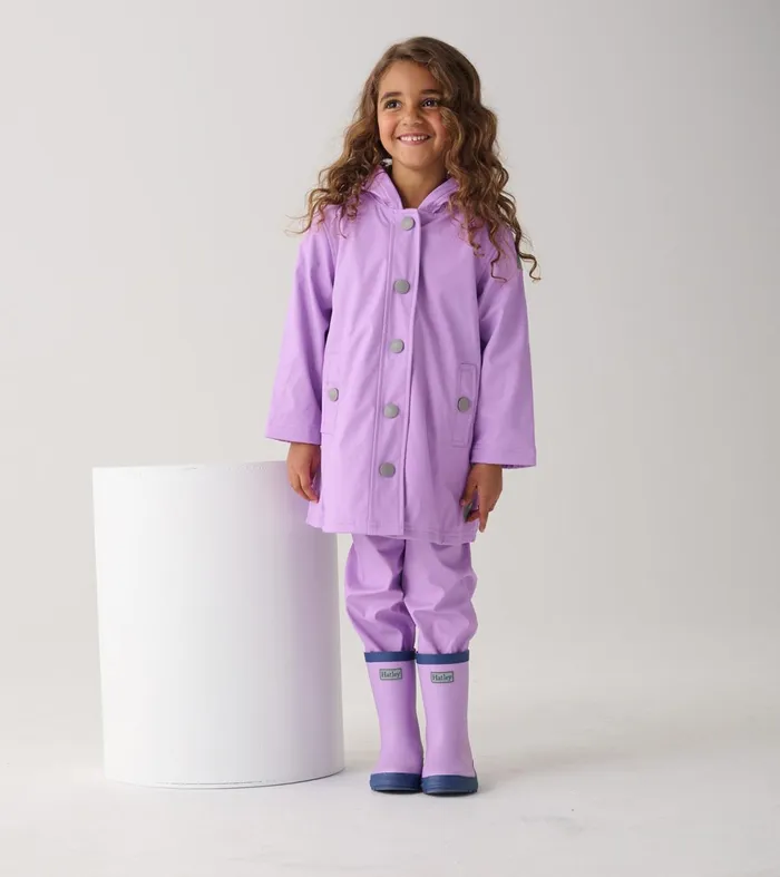 Rainwear Girls Hatley Lilac Rain Pants