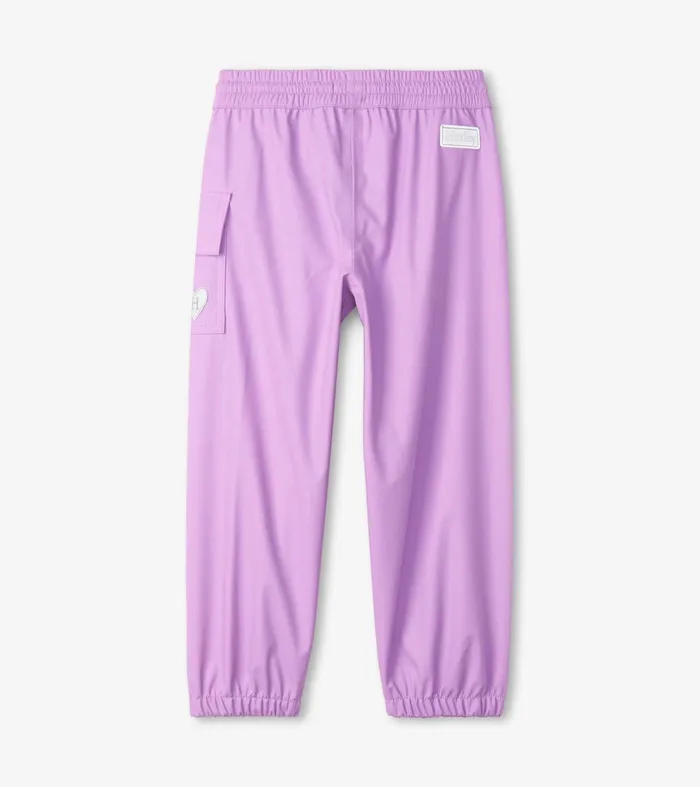 Rainwear Girls Hatley Lilac Rain Pants