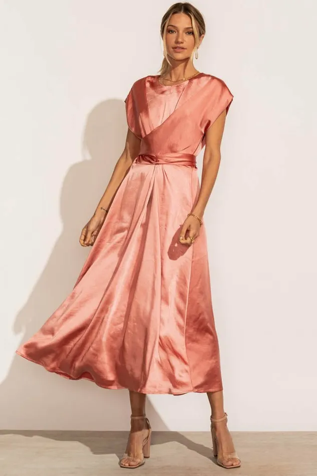 Rosalind Midi Dress In Rose 8211 FINAL SALE Rose Women Bohme Dresses