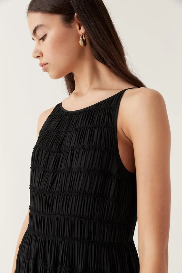 Rosewood Ruched Maxi Dress Black Women Aje Maxi Dresses