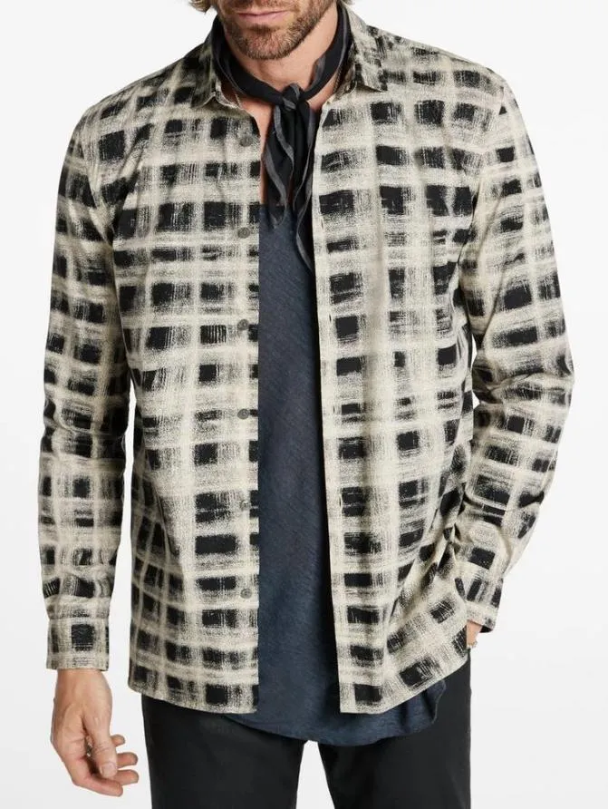 ROSS SHIRT Dk Steel Htr Clothing John Varvatos Shirts