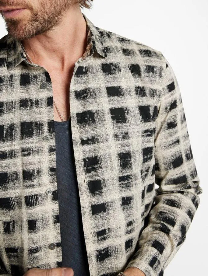 ROSS SHIRT Dk Steel Htr Clothing John Varvatos Shirts
