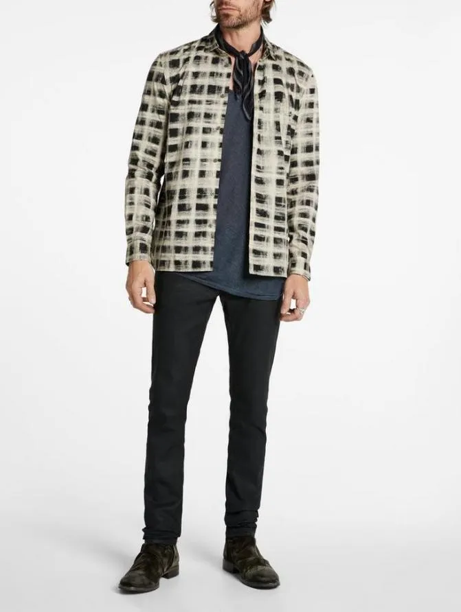 ROSS SHIRT Dk Steel Htr Clothing John Varvatos Shirts