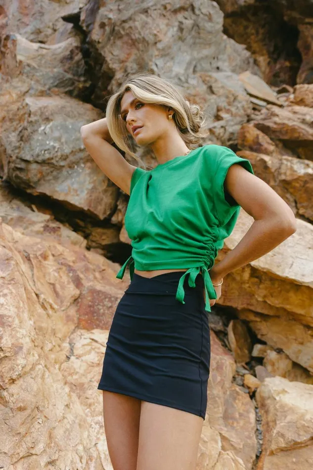 Rowen Top In Green 8211 FINAL SALE Green Women Bohme Tops