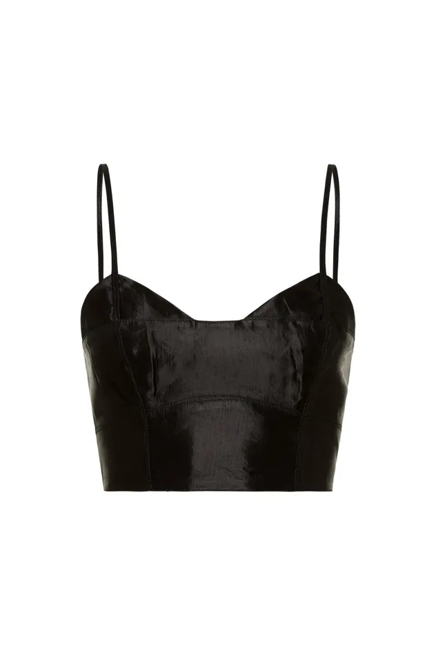 Rowena Panelled Bralette Black Women Aje Tops