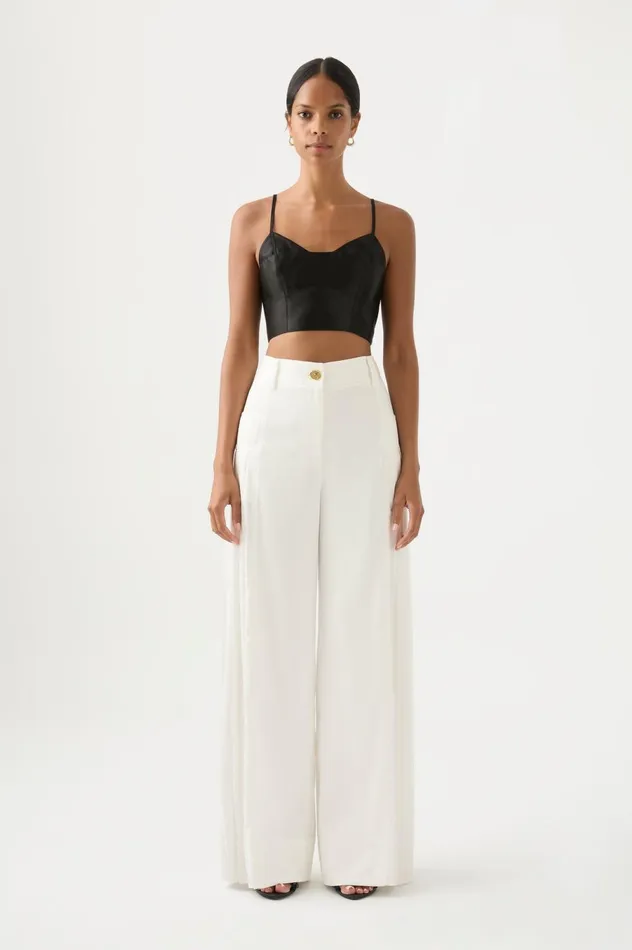 Rowena Panelled Bralette Black Women Aje Tops