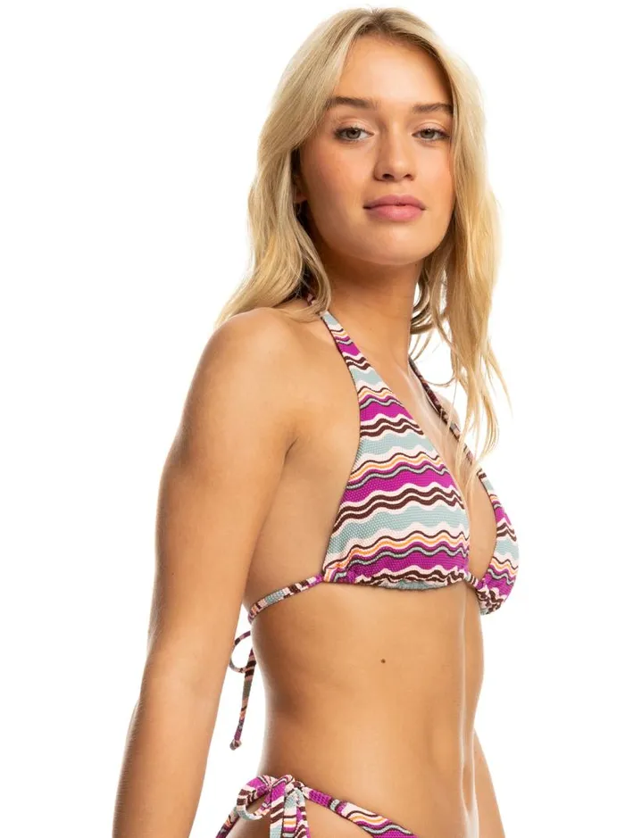 Roxy Bikinis Flowy Mood Tiki Triangle Bikini Top Pale Dogwood Flowy Mood 8211 Women