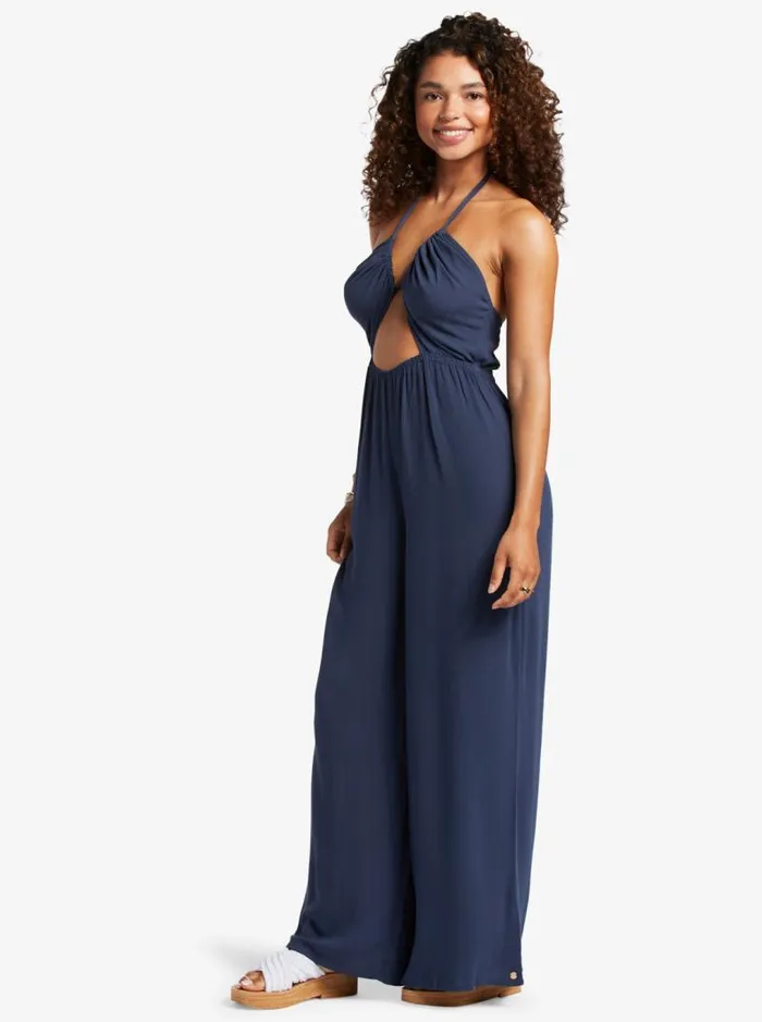 Roxy Dresses Away On Vacay Wide Leg Jumpsuit Mood Indigo 8211 Women