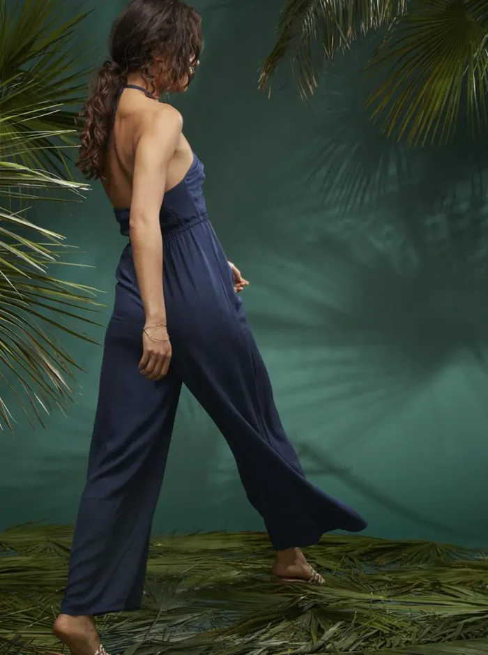 Roxy Dresses Away On Vacay Wide Leg Jumpsuit Mood Indigo 8211 Women