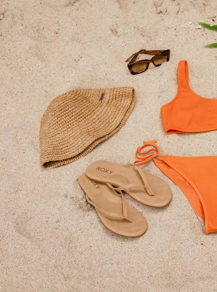 Roxy Flip Flops Gabbie FlipFlops Tan 8211 Women Roxy Flip Flops Gabbie FlipFlops Tan 8211 Women