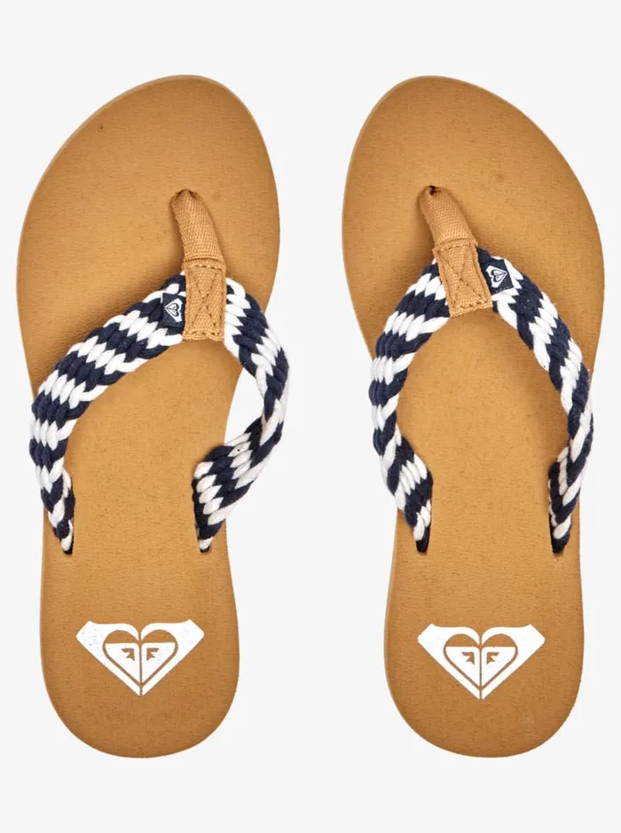 Roxy Flip Flops Porto FlipFlops Navy White 8211 Women Roxy Flip Flops Porto FlipFlops Navy White 8211 Women