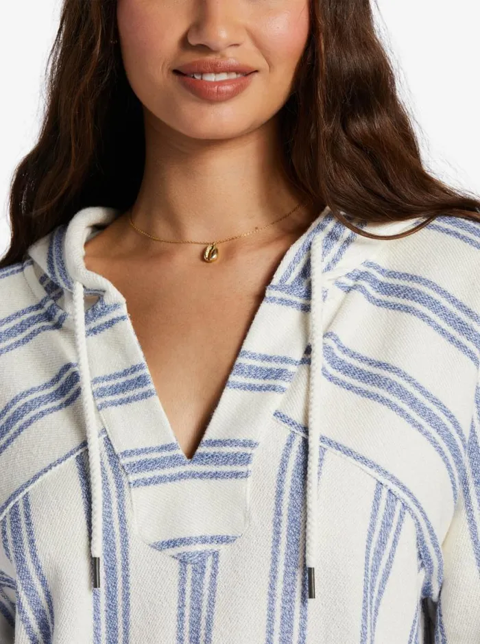 Roxy Jackets Wild And Free Poncho Style Hoodie Bonzer Stripe Snow White 8211 Women Roxy Jackets Wild And Free Poncho Style Hoodie Bonzer Stripe Snow White 8211 Women