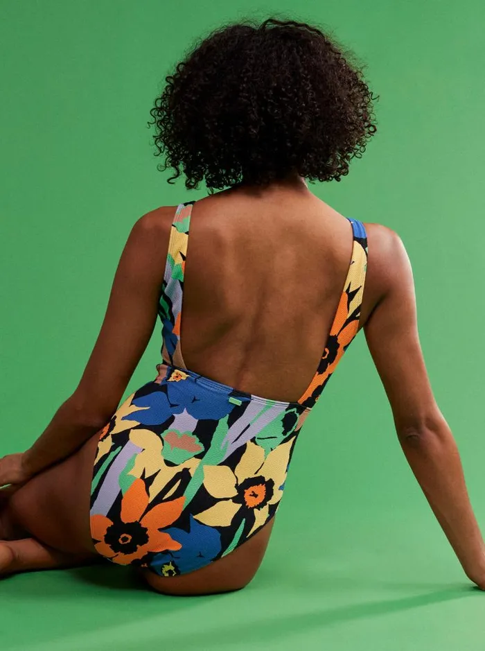 Roxy One Pieces Color Jam OnePiece Swimsuit Anthracite Flower Jammin 8211 Women