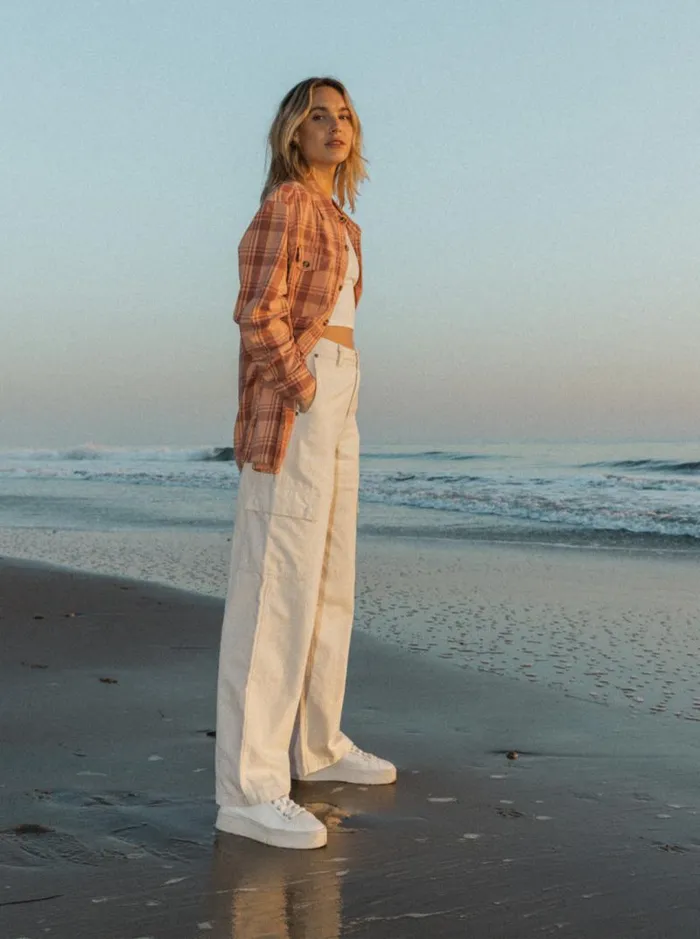 Roxy Pants and Jeans Lefty Cargo Trousers Natural 8211 Women Roxy Pants and Jeans Lefty Cargo Trousers Natural 8211 Women