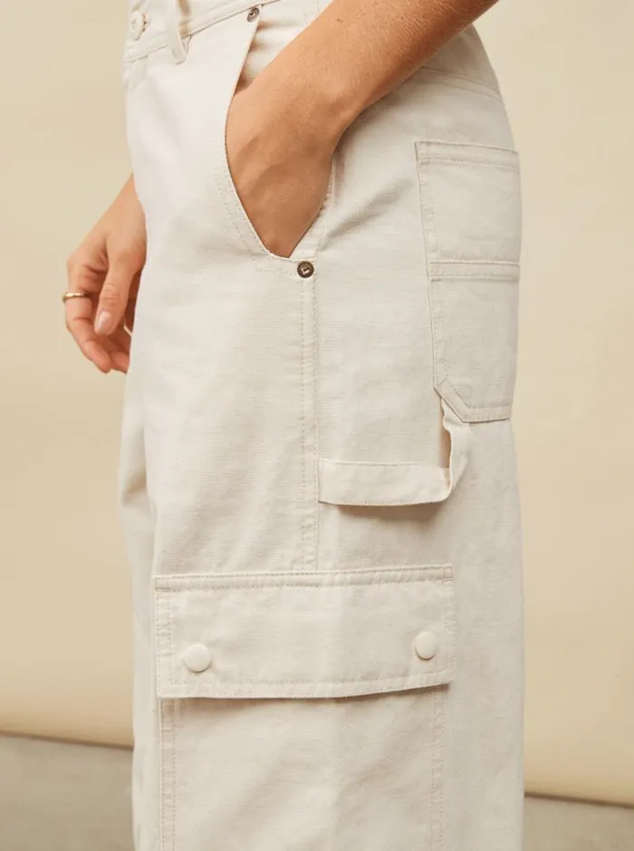 Roxy Pants and Jeans Lefty Cargo Trousers Natural 8211 Women Roxy Pants and Jeans Lefty Cargo Trousers Natural 8211 Women