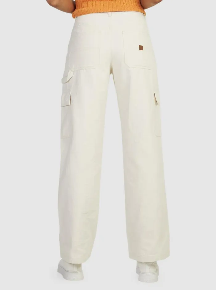 Roxy Pants and Jeans Lefty Cargo Trousers Natural 8211 Women Roxy Pants and Jeans Lefty Cargo Trousers Natural 8211 Women
