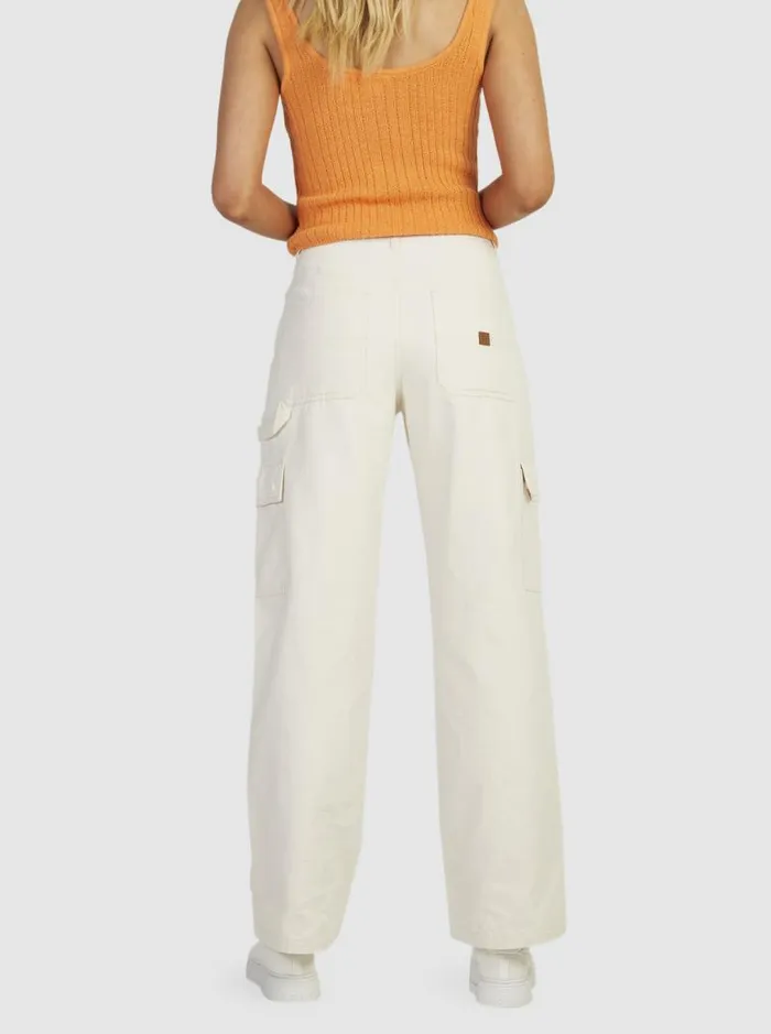 Roxy Pants and Jeans Lefty Cargo Trousers Natural 8211 Women Roxy Pants and Jeans Lefty Cargo Trousers Natural 8211 Women