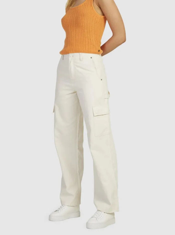Roxy Pants and Jeans Lefty Cargo Trousers Natural 8211 Women Roxy Pants and Jeans Lefty Cargo Trousers Natural 8211 Women