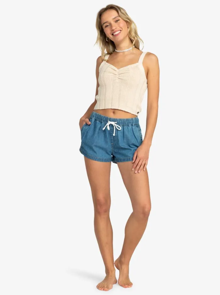 Roxy Shorts New Impossible Denim Shorts Medium Blue 8211 Women Roxy Shorts New Impossible Denim Shorts Medium Blue 8211 Women