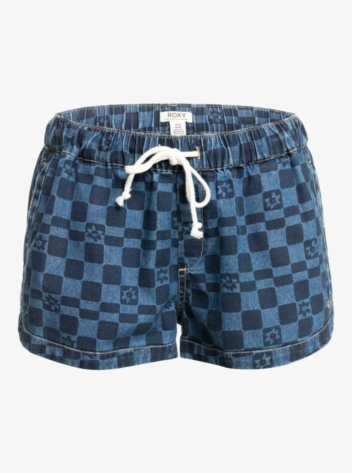 Roxy Shorts New Impossible Printed Denim Shorts Mood Indigo Sol Power 8211 Women