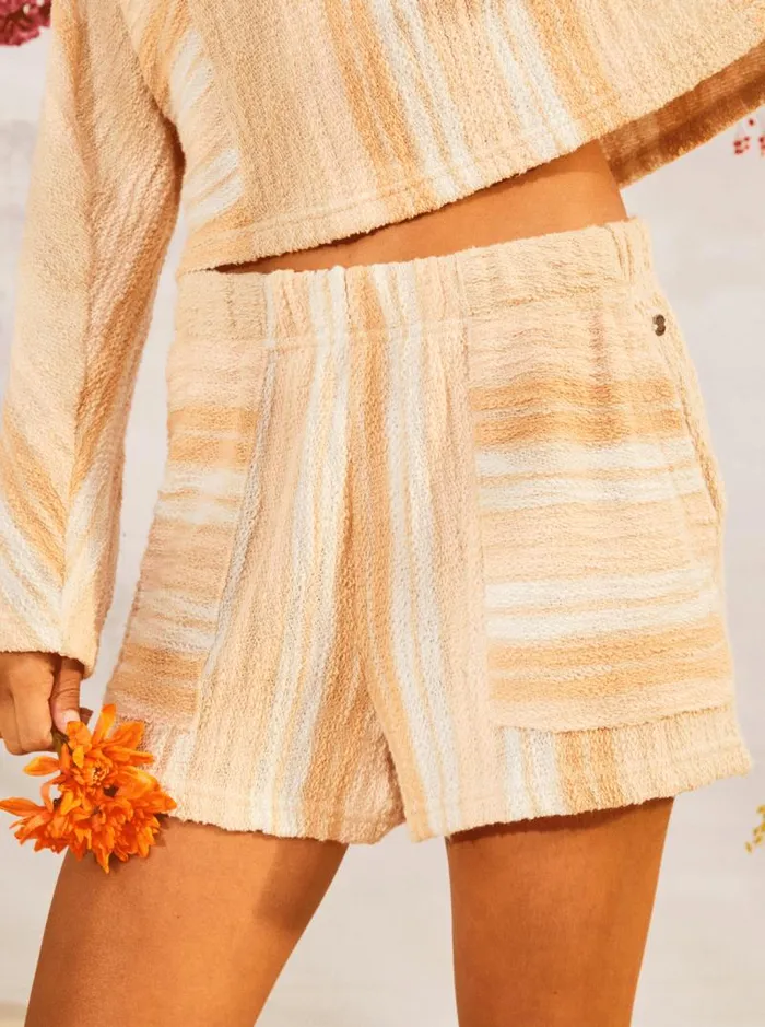 Roxy Shorts Todos Santos Sweat Shorts Bonzer Stripe Tapioca 8211 Women Roxy Shorts Todos Santos Sweat Shorts Bonzer Stripe Tapioca 8211 Women