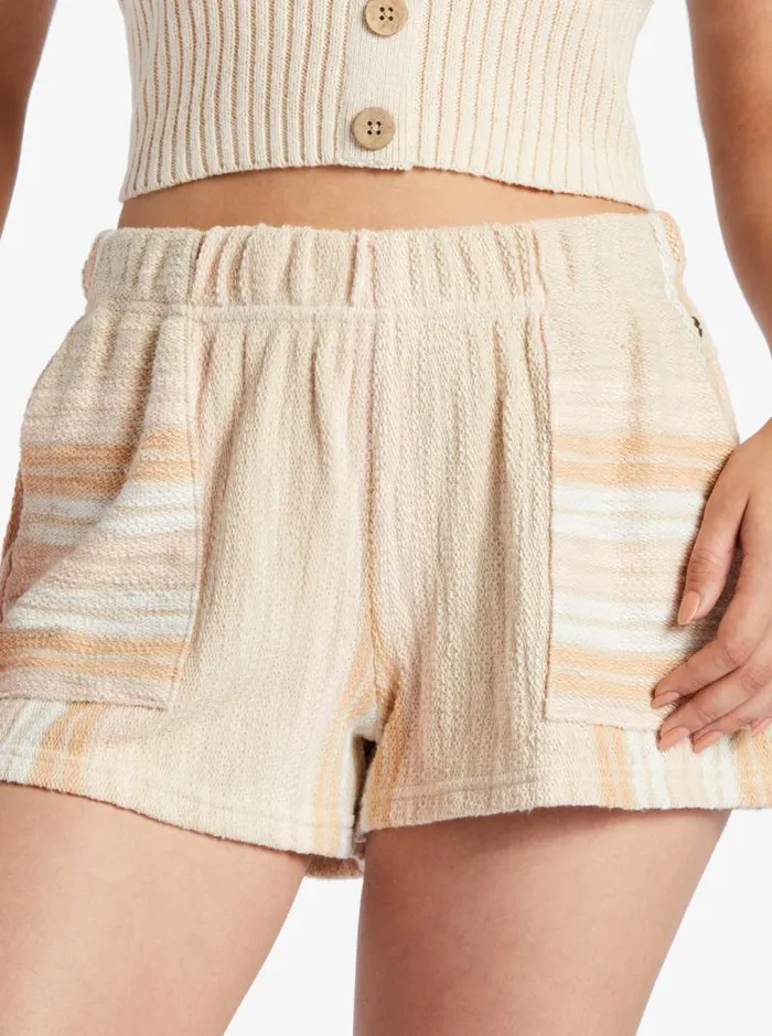 Roxy Shorts Todos Santos Sweat Shorts Bonzer Stripe Tapioca 8211 Women Roxy Shorts Todos Santos Sweat Shorts Bonzer Stripe Tapioca 8211 Women