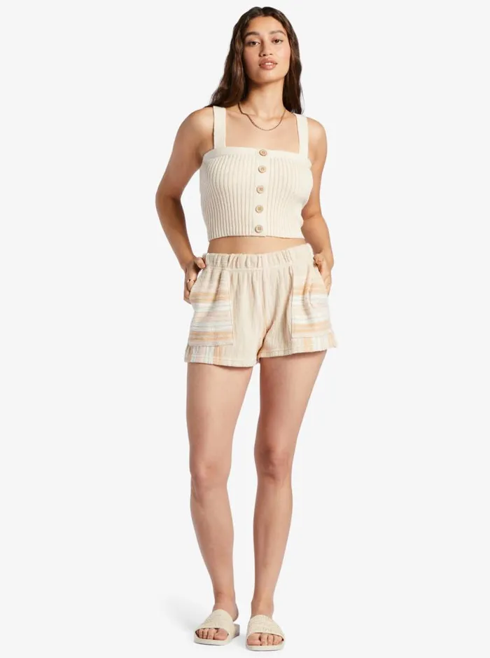 Roxy Shorts Todos Santos Sweat Shorts Bonzer Stripe Tapioca 8211 Women Roxy Shorts Todos Santos Sweat Shorts Bonzer Stripe Tapioca 8211 Women