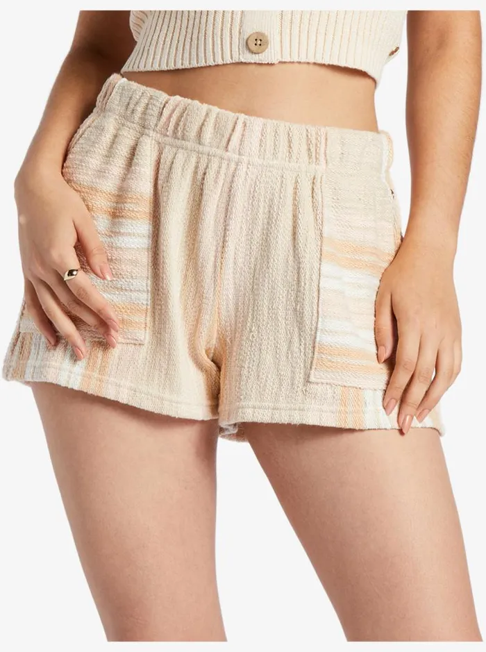 Roxy Shorts Todos Santos Sweat Shorts Bonzer Stripe Tapioca 8211 Women Roxy Shorts Todos Santos Sweat Shorts Bonzer Stripe Tapioca 8211 Women