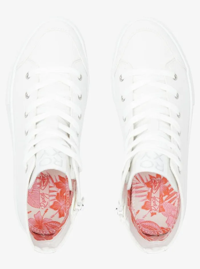 Roxy Sneakers Coastal Cruisin MidTop Shoes White 8211 Women Roxy Sneakers Coastal Cruisin MidTop Shoes White 8211 Women
