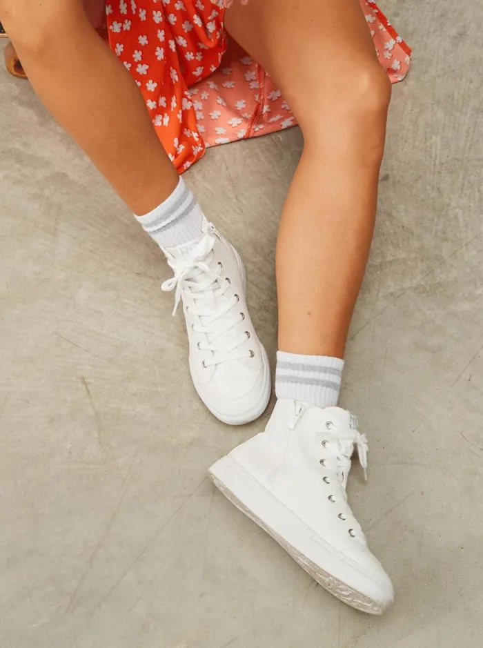 Roxy Sneakers Coastal Cruisin MidTop Shoes White 8211 Women Roxy Sneakers Coastal Cruisin MidTop Shoes White 8211 Women