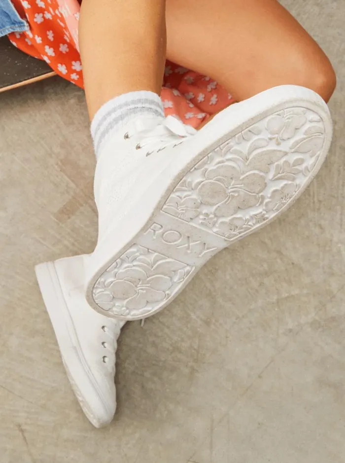 Roxy Sneakers Coastal Cruisin MidTop Shoes White 8211 Women Roxy Sneakers Coastal Cruisin MidTop Shoes White 8211 Women
