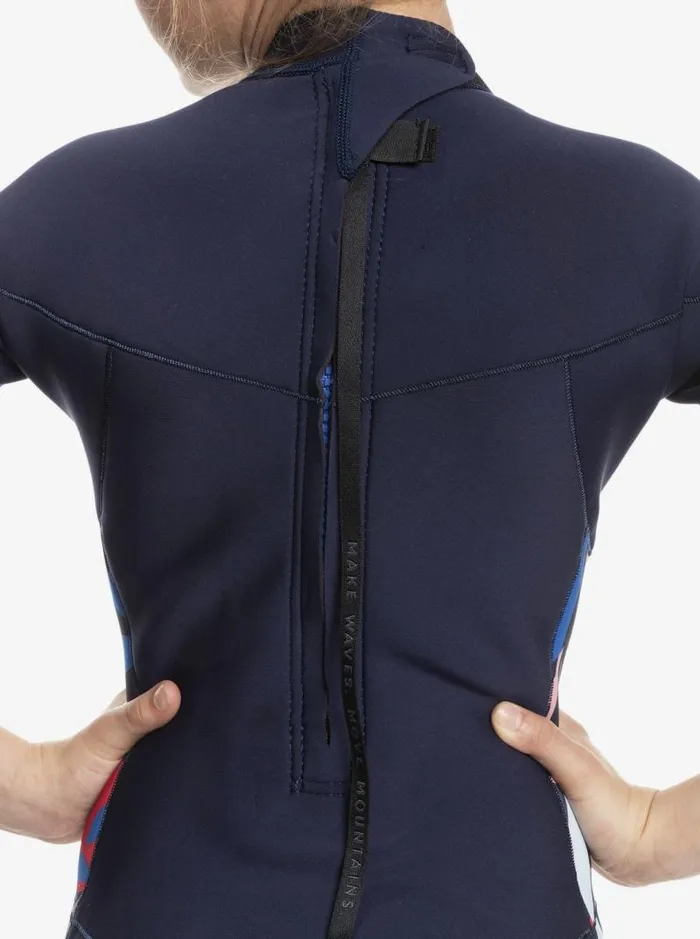 Roxy Surf Girl039s 816 22mm Syncro Back Zip Springsuit Navy Nightsyacht Blue 8211 Kids