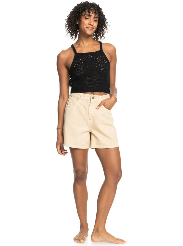 Roxy Sweaters Malibu Crush Knitted Halter Top Anthracite 8211 Women Roxy Sweaters Malibu Crush Knitted Halter Top Anthracite 8211 Women