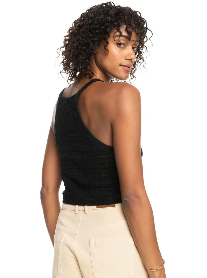 Roxy Sweaters Malibu Crush Knitted Halter Top Anthracite 8211 Women Roxy Sweaters Malibu Crush Knitted Halter Top Anthracite 8211 Women