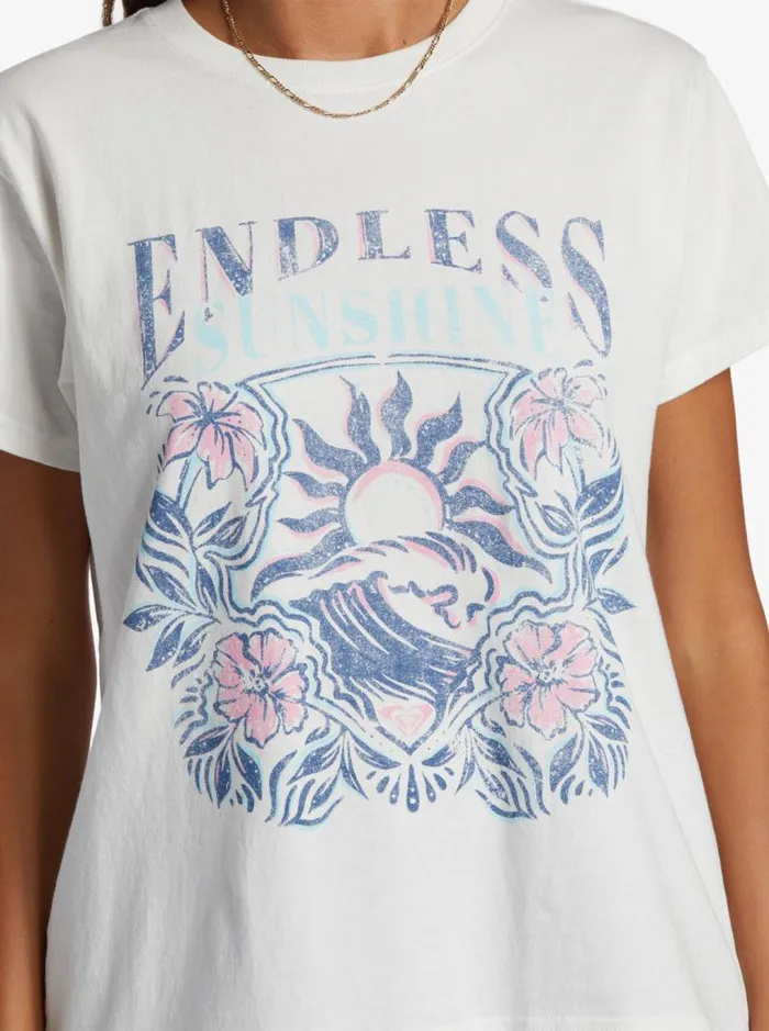 Roxy Tees and Tanks Endless Sunshine Oversized TShirt Snow White 8211 Women Roxy Tees and Tanks Endless Sunshine Oversized TShirt Snow White 8211 Women