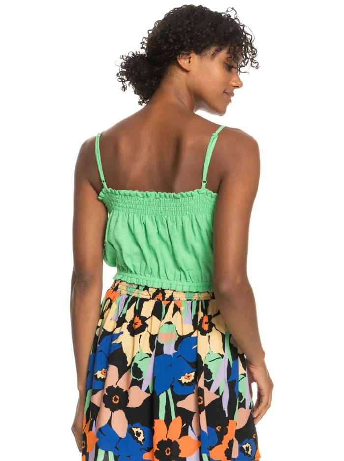 Roxy Tops Bikini Vibes Strappy Crop Top Absinthe Green 8211 Women
