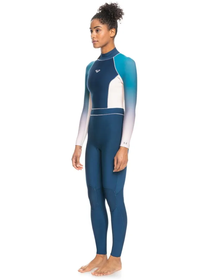 Roxy Wetsuits 32mm Roxy Rise Back Zip Wetsuit Iodine Blue 8211 Women