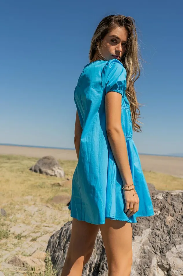 Royce Mini Dress In Blue Blue Women Bohme Dresses