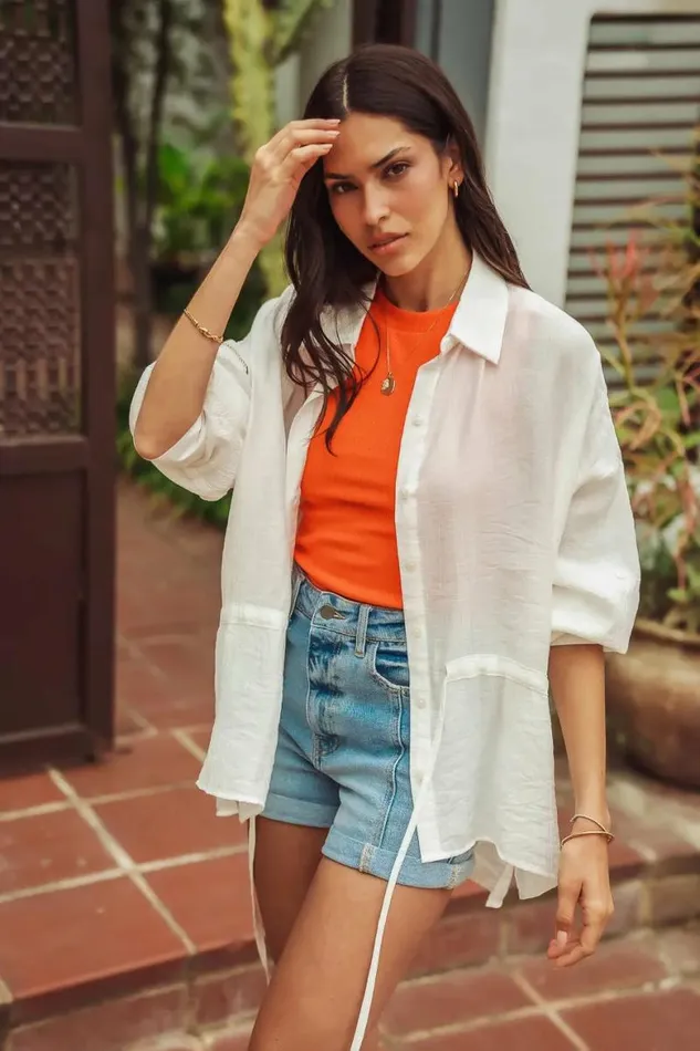 Ruby Tank In Orange 8211 FINAL SALE Orange Women Bohme Tees and Tanks