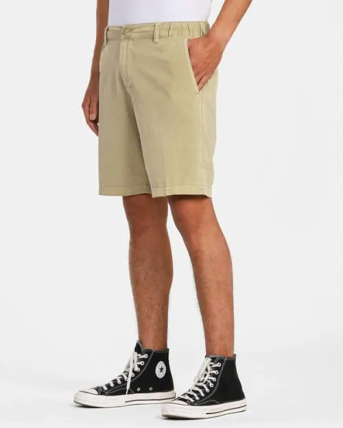 Rvca All Time Coastal Rinsed Hybrid 19034 Shorts Khaki Men Shorts and Hybrids